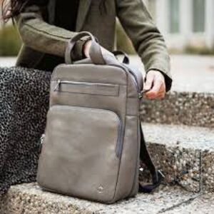 Poppy Barley in Grey Nubuck Leather